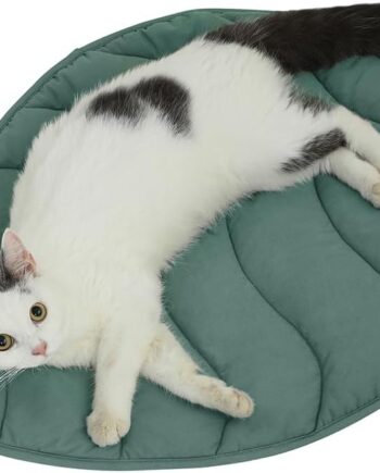 30 X 20 Inch Leaf Shaped Cotton Cat Bed Pad, Warming Cat and Dog Bed Mat, Pet Warming Pad for Cats, Cat Warmer Mat for Feral and Indoor Cats, 2024 Enlarged and Thickened Cat Leaf Beds