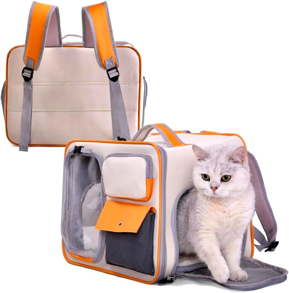Pet Carrier Airline Approved - Comfortable and Spacious Dog and Cat Carrier - Soft Dog Travel Bag with Pockets and Padded Straps - Breathable Pet Carrier for Small Dogs/Cats/Rabbits and More