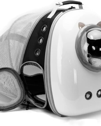 Back Expandable Cat Carrier Backpack, Backpack for Cats Kitten Small Puppy, Airline Approved Cat Bubble Backpack, Space Capsule Astronaut Carrier