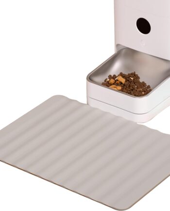 Dog Food Mat - Wave Cat Food Mat Pet Food Mat Dog Bowl Mat Waterproof Pet Mats for Food and Water for Floors Waterproof(Gray)