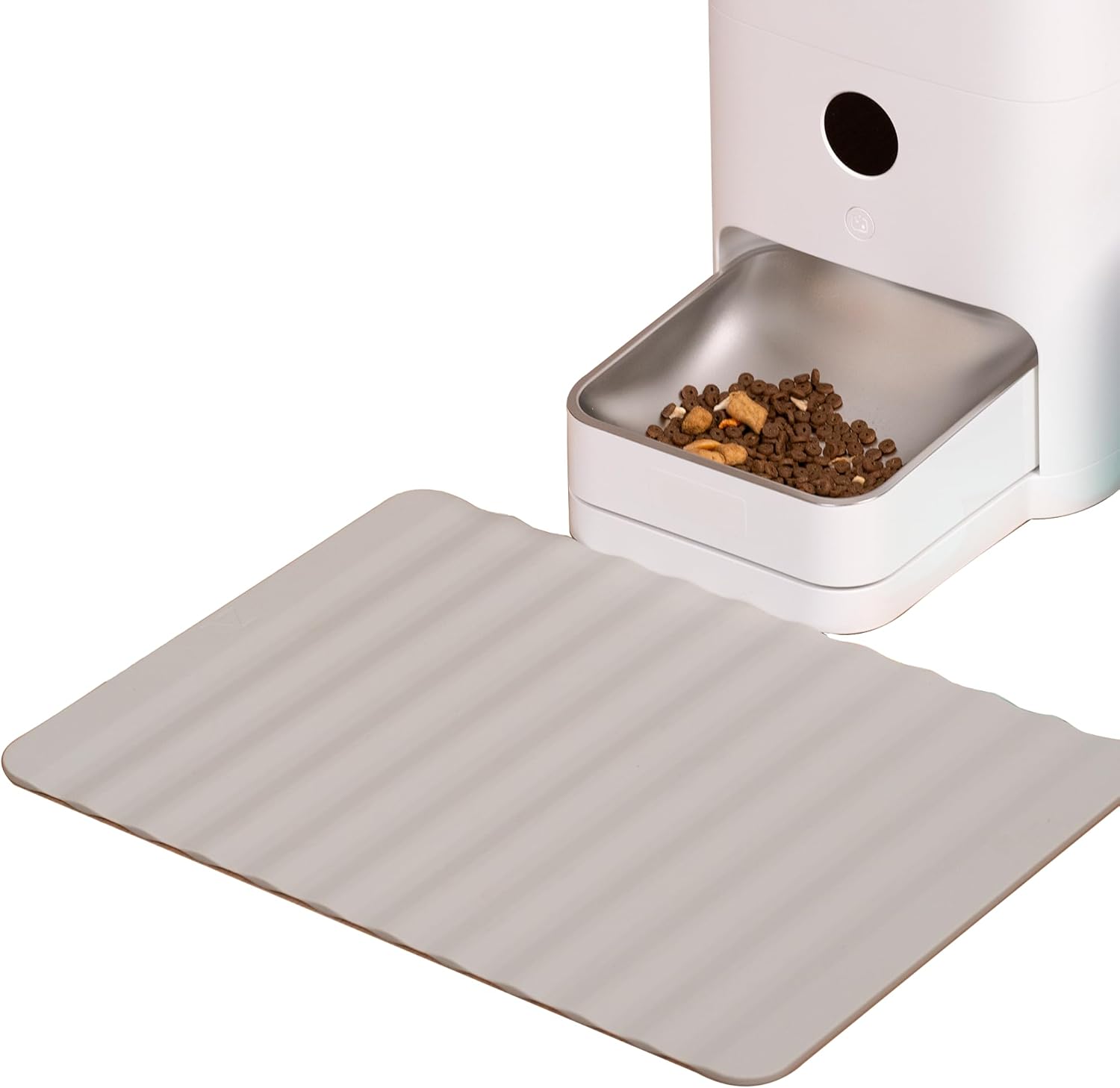 Dog Food Mat - Wave Cat Food Mat Pet Food Mat Dog Bowl Mat Waterproof Pet Mats for Food and Water for Floors Waterproof(Gray)