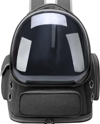 Cat Backpack Carrier for Cats and Small Dogs, Breathable Cat Bubble Backpack, Airline Approved Pet Travel Carrier for Hiking Camping Outdoor(Black)