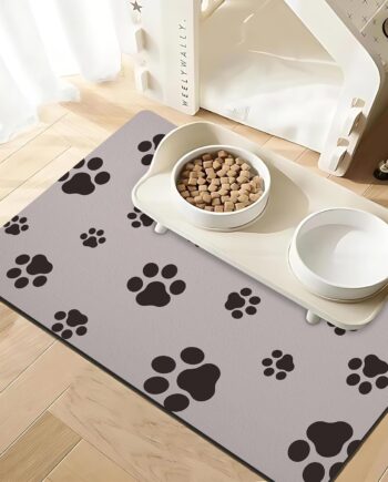 Pet Feeding Mat-Super Absorbent Dog Food Mat,30×18in Oversized Feeding Mat, Stain Fast Dry Dog Water Dispenser Mat