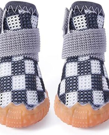 Dog Shoes for Small Dogs,Breathable Dog Boots,Pet Paw Protector for Hot Pavement and Winter Snow,Outdoor Walking and Indoor Hardfloors(Black-Size 3)