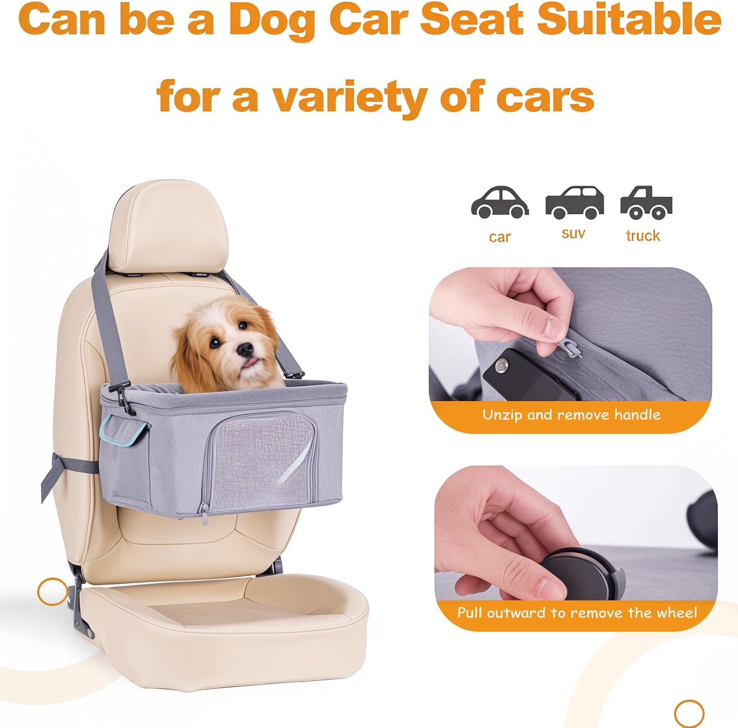 Cat Dog Carrier with Wheels, Airline Approved Pet Carrier for Small Dogs and Cats with Handle and Shoulder, Collapsible Carrier Soft Travel Bag Ideal for Outdoor Flight Camping