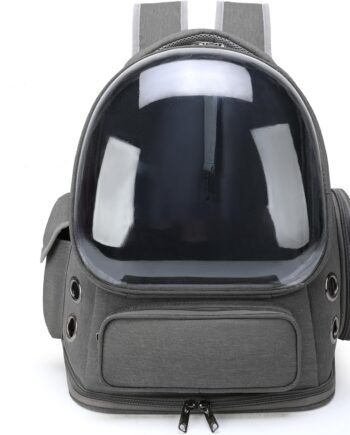 Cat Backpack Carrier for Cats and Small Dogs, Breathable Cat Bubble Backpack, Airline Approved Pet Travel Carrier for Hiking Camping Outdoor(Grey)