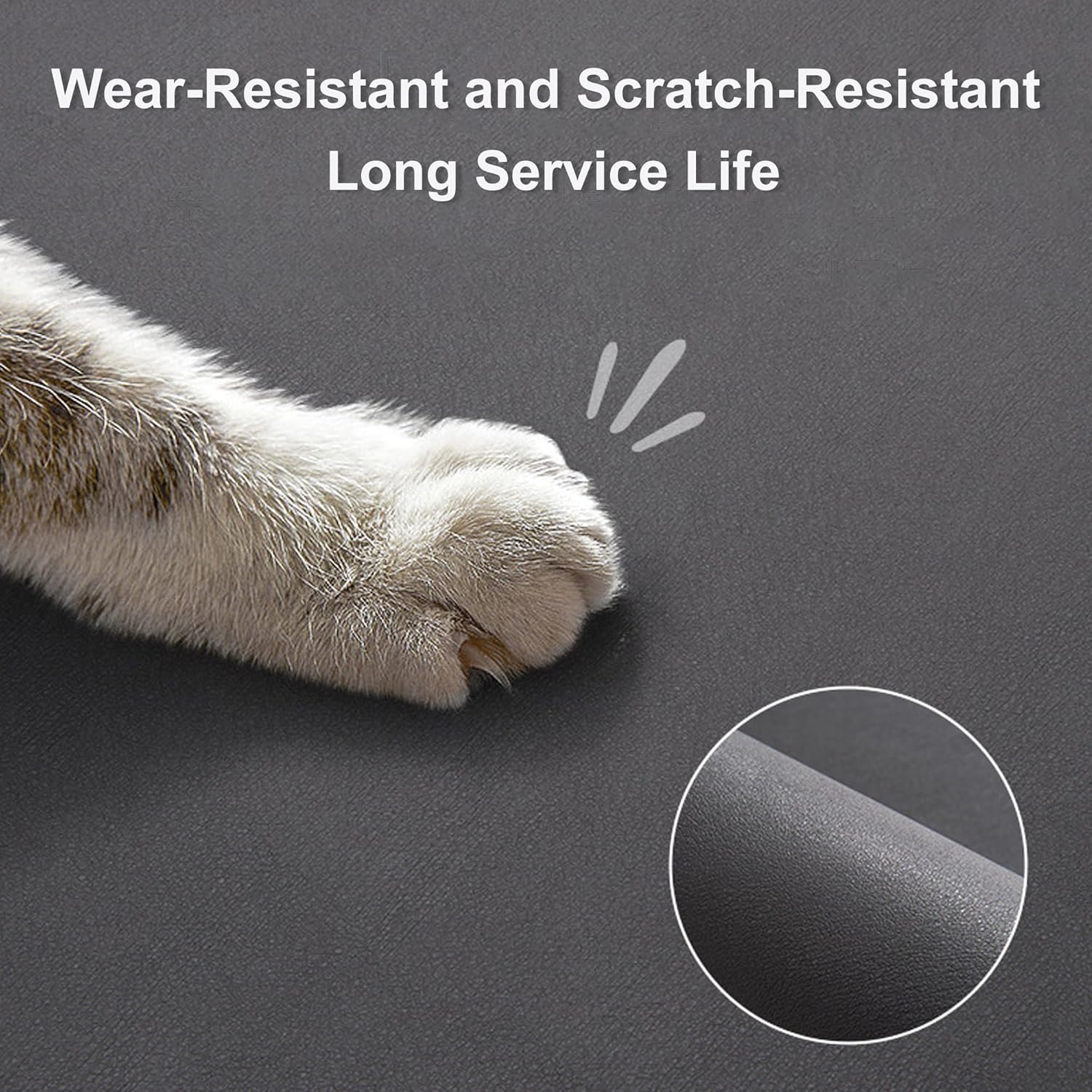 Cat Food Mat for Pet Dog Food Mat, Cat Mat for Food and Water, Cat Feeding Mat Pet Dog Cat Bowl Mat, Non-Slip Super Absorbent, with Multiple cat Heads Logo,18.1 x 11.8 inches, Dark Grey